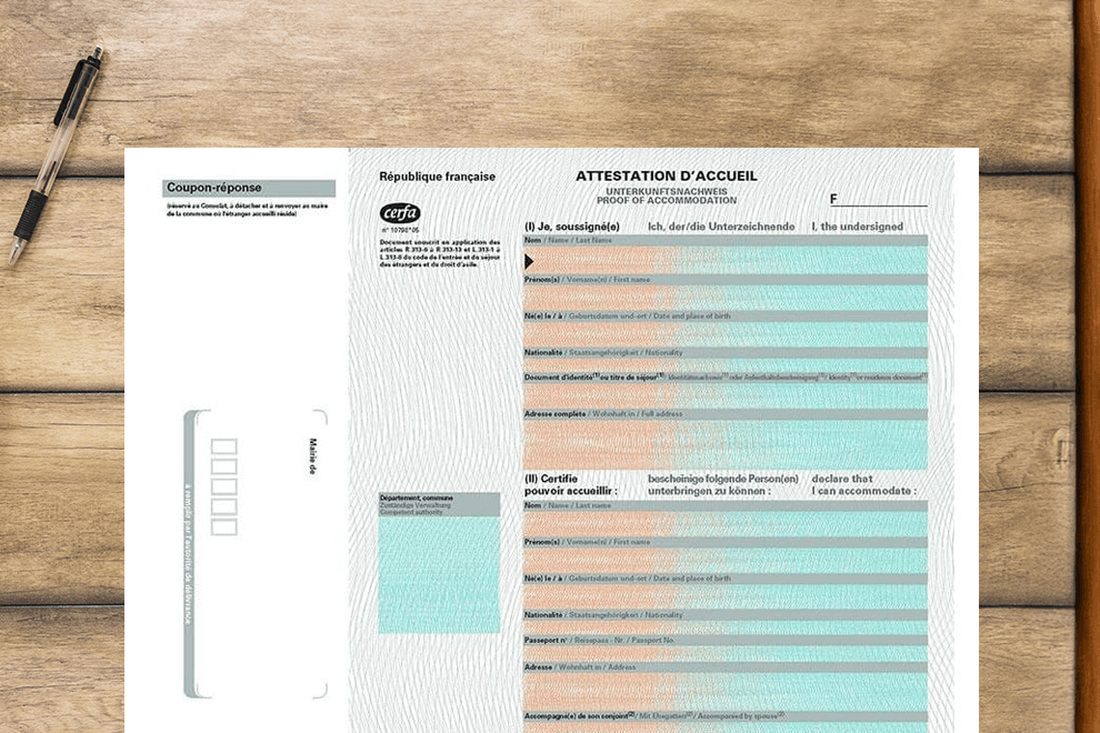 Attestation d’accueil