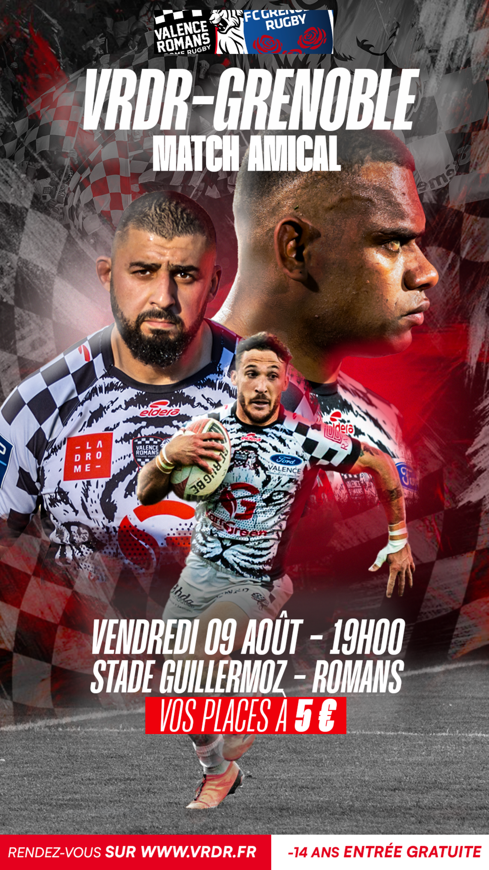 Match Amical de rugby : VRDR vs Grenoble à Romans